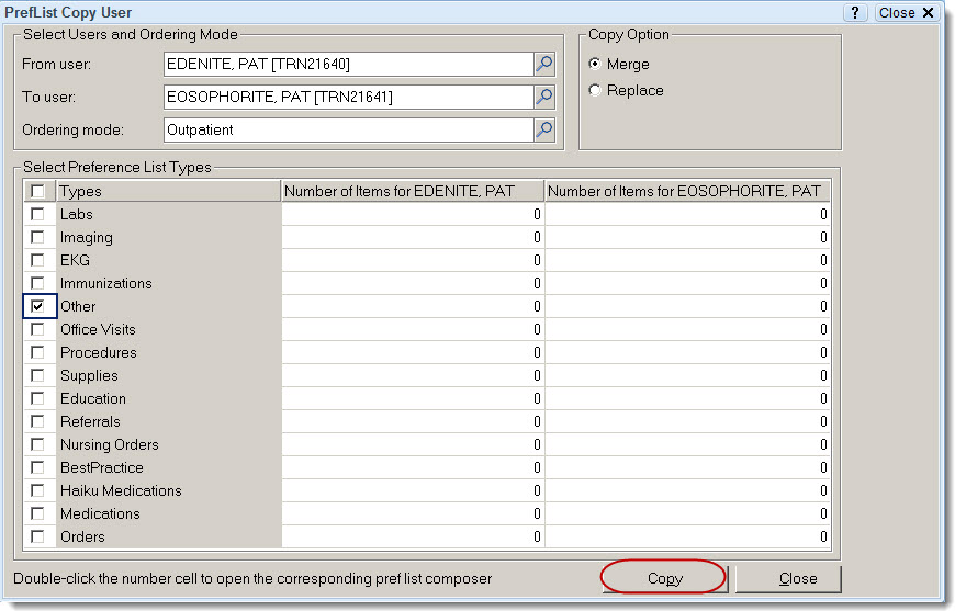 Sharing a Preference List